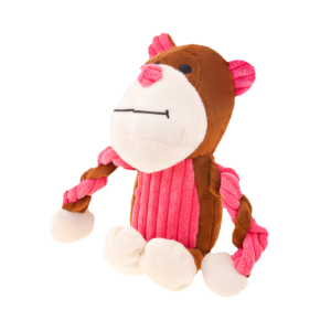 Pluszowy orangutan z piszczałką dla psa Fluffy Orangutan – 30 cm